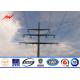 Tapered Two Section Steel Electrical Utility Poles ASTM A123 Galvanization Standard