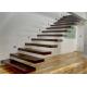 Wooden Steps Floating Steps Staircase Residential Indoor Stairs With Removable Stair Railing
