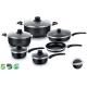 Kitchen Aluminum Cookware Set Non Stick PTFE and PFOA Free Oven Safe powder coating