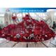 Red And Silver Inflatable Air Mirror Ball Airtight Customize Size