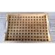 bamboo wood serving tray with metal handle
