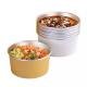 1235ml Aluminum Foil Paper Bowl With Lid Insulated Leak Proof Paper Bowl