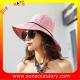 AK17594 fashion polyester braid foldable summer straw hats for womens in stock , promotion cheap hats .