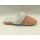 Winter Soft Ladies Slippers Fleece Closed Toe Flat Shoes With Soft Knit / Fleece Upper