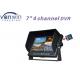 7 Inch LCD Security TFT Car Monitor with 4 channel AV inputs, 32GB SD card storage