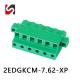 7.62mm 300V 4P Plug In Terminal Block 45 Degree Wire Connector