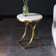 SEDIA Metal Sofa End Table With Marble Top Smooth Surface