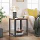 Square Small Side Table, Industrial Side Table, Rustic End Table, LET41X