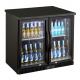 Bottom Back Mount Bar Drink Cooler , 2 Door Glass Bar Fridge With PVC Coating Shelf