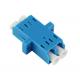 Plastic Material Single Mode Fiber Adapter , Blue LC Fiber Adapter For FTTH