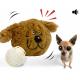 Interactive Plush Dog Squeaky Toy Electronic Motion Ball Nontoxic Plush ABS Material