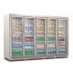 Supermarket 5 Door Refrigerators Freezer / Fridge / Chiller upright display refrigerators