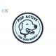 Animal Logo Custom Woven Patches Rayon Thread Iron On Backing Patches For Jeans