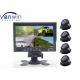 Car Monitor 7 Inch 4ch / 4 Split Rear View Camera LCD Display For Truck RV