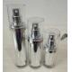 luxury silver electroplate plastic cosmetic vacuum pump bottle 15ml 30ml 50ml