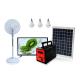 20W Solar Light Kit For Home , Built In FM Radio Indoor Solar Lighting System