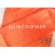 Polyester Microfiber Car Cleaning Cloths Orange , Microfiber Car Drying Towels
