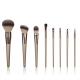 Personalized Cosmetic Makeup Brush Set Face 8PCS Champagne Gold Soft Dense With Case