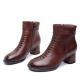 S201 Autumn and winter new style oil wax leather high-heeled retro ethnic boots manufacturers original handmade warm