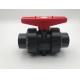 Industry Pn16 PVC Grey True Union Ball Valve with Foot Socket or Threaded Connection Form