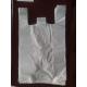 400+190*650mm 16mic White  Plastic T-Shirt Shopping Bag - 500/Case , HDPE Material