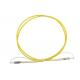 Yellow LSZH DIN To DIN Fiber Optic Patch Cords Single Mode Simplex Patch Cord