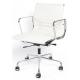 Synthetic Leather Mid Back High Density Foam Chair Aluminum Office Swivel Chair