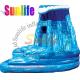 inflatable exciting water pool giant slide