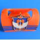 Custom ALBIREX 3d Orange Silicone Rubber PVC Cell Phone Holder / Phone Display Stand With Logo Embossed