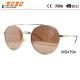 Sunglasses with mirrored metal frame, new fashionable designer style, UV 400 Protection Lens