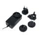 Universal 1A Power Adapter with Interchangeable Plugs Male DC Connector 100-240V Input Voltage