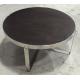 solid wood top stainless steel metal coffee table/side table/side table for hotel furniture TA-0078