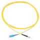Yellow G657A2 Fiber Optic Sc Upc To Sc Apc Patch Cord Single Mode Simplex Cable