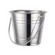 20L Round Stainless Steel Bucket Empty Food Can For Ice Wine Beer Packaging