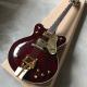 Custom Double Convex Surface Electric Guitar Big Tremolo in Wine Red