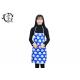 Cartoon Fish Pattern Canvas Adult Kitchen Aprons 3D Digital Printed Photo With Visible Center Pocket