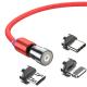 PVC L Shaped Usb Micro Y Cable 3pin 540 Degree Magnetic Charger
