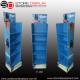 Promotional corrugated floor display stand with 4 shelves