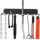 Home Gym Prong Hooks and Steel Wall Mount Bracket for Lifting Belts and Accessories Rack