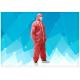 Silicone Free Disposable Protective Coverall Red Color High Structure Strength