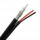 CCTV Wire RG59 Coaxial Cable Al / Copper Foil With 18AWG Power CCTV Cable Power