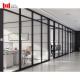 Modern Frosted Glass Office Demountable Partitions 4.5M No Rust