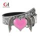 Fashion Pink Love Ladies Leather Belt For Engraved Pattern