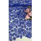 100% Poly Royal Blue  High Quality Floral Chemical Embroidered Lace Fabric For Women Clothing Fashion Dress