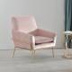 Leisure Baby Pink Armrest Sofa chair Lounge for Living room Hotel