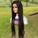 Straight Transparent HD Lace Frontal Wig Free Part With Pre Plucked Hairline