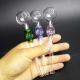 Clear Blue Pink Skull Borosilicate Glass Hand Smoking Pipes OEM/ODM Accepted