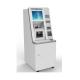 220V 17'' Screen Foreign Currency Exchange Machine ATM Kiosk With Cash Acceptor And Dispenser