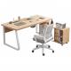 Commercial Furniture Simple Modern Wooden Office Desk and Chair with File Cabinet