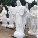 Custom Marble Jesus Statues White Hand Carving Religious Natural Stone